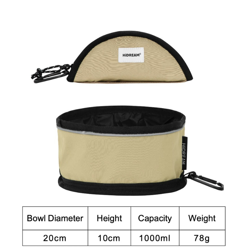 Collapsible Portable Pet Travel Bowl - 1000ml