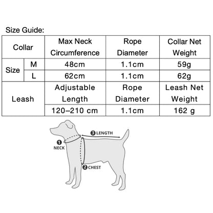 Limited-Slip Half-Check Dog Collar & Hands-Free Training Leash
