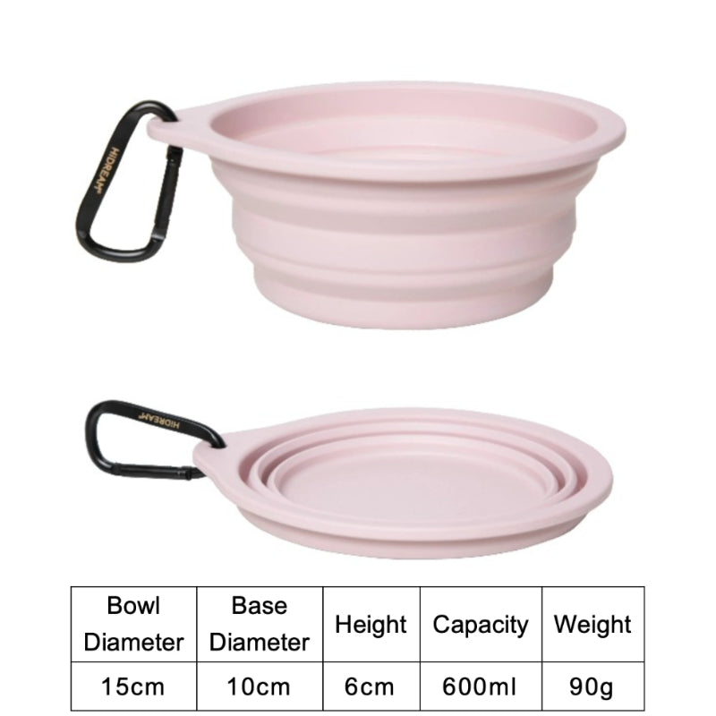 Food-Grade Silicone Collapsible Pet Travel Bowl