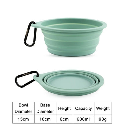 Food-Grade Silicone Collapsible Pet Travel Bowl