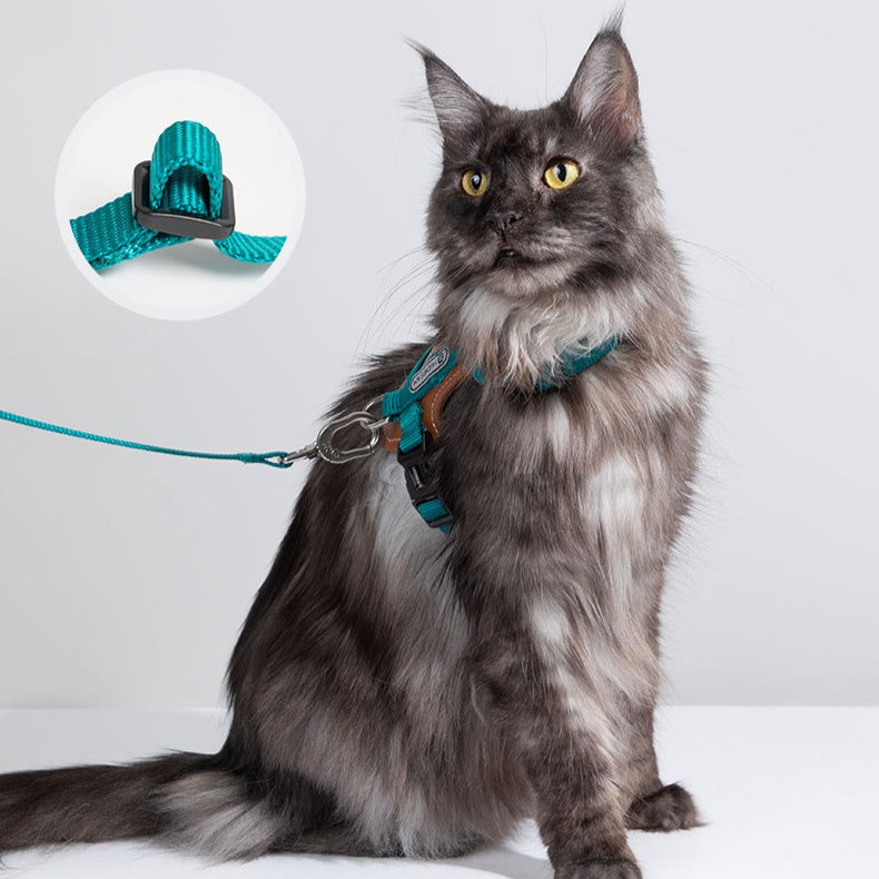 H-Shaped PU Leather Cat Harness Set