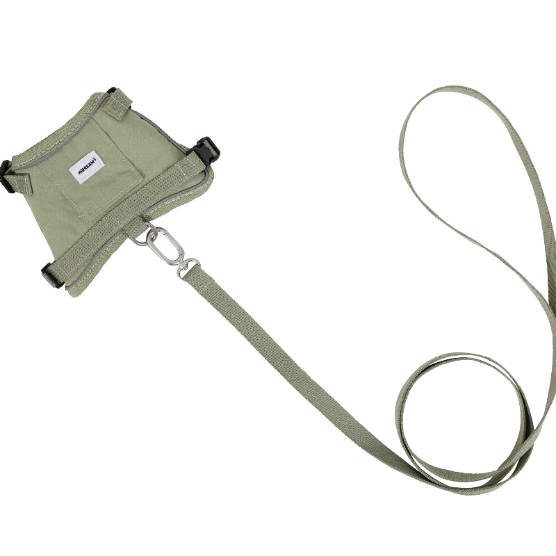 Conjunto de Arnês Estilo Colete para Gato com Bolso para Localizador