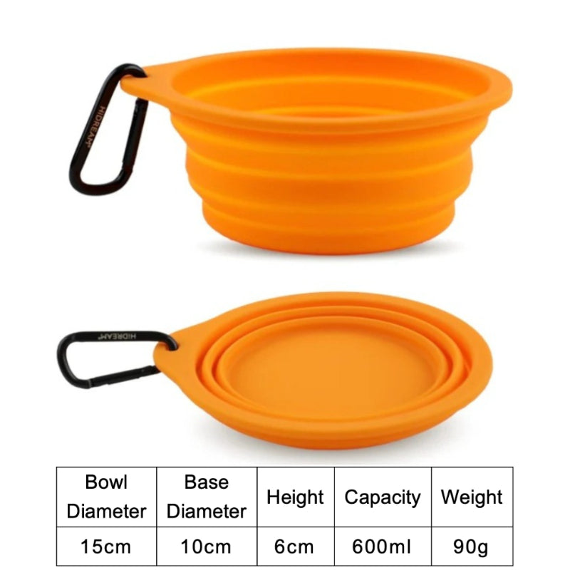 Food-Grade Silicone Collapsible Pet Travel Bowl