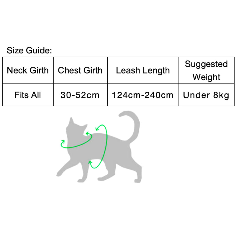 Multi-Way Wear Choke-Free Cat Harness Set