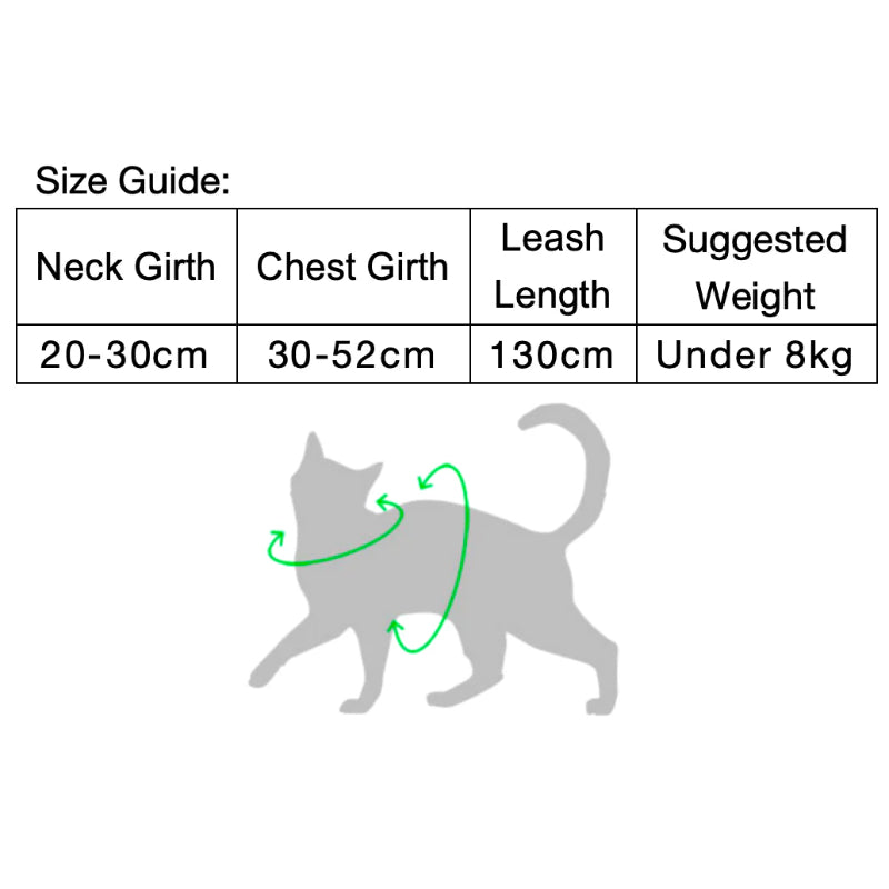 H-Shape Cat Harness Set