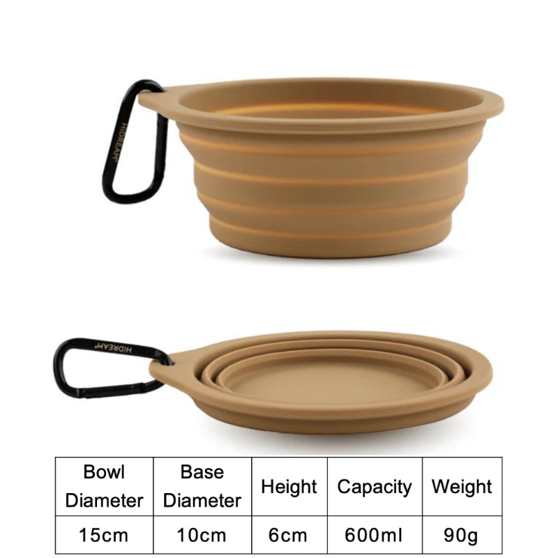 Food-Grade Silicone Collapsible Pet Travel Bowl