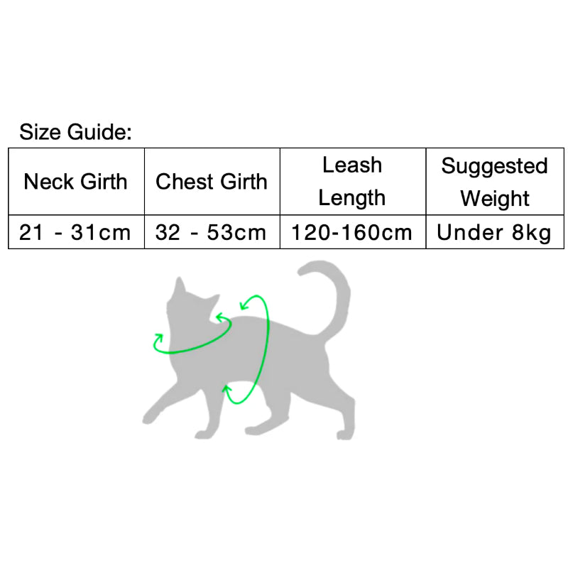 Conjunto de Arnês Ultraleve para Gato em Forma de H