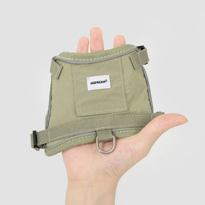 Conjunto de Arnês Estilo Colete para Gato com Bolso para Localizador