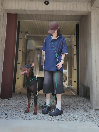 Limited-Slip Half-Check Dog Collar & Hands-Free Training Leash
